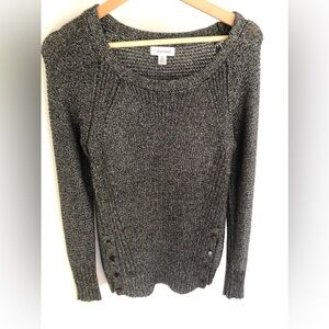 Calvin Klein Women’s Heavy Sweater in Metallic Dark Grey Size Small NWOT